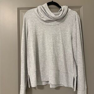 Yogalicious Light Gray Cowl Neck Hoodie